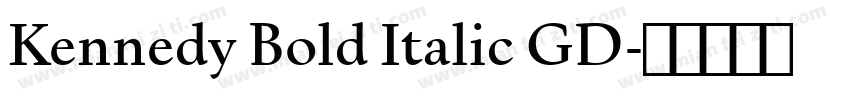 Kennedy Bold Italic GD字体转换